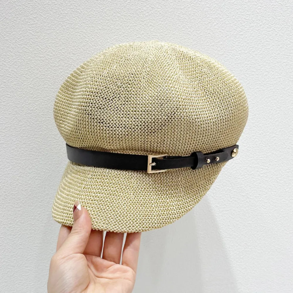 Sombrero de paja con hebilla de Trendsi, elegante y ligero para el verano