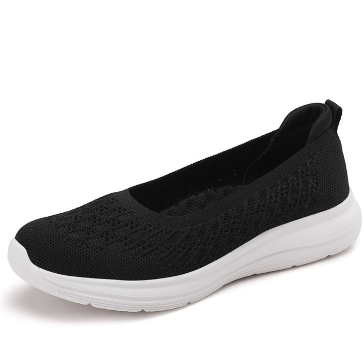 Zapatos planos negros sin cordones casual de Trendsi con diseño ligero y cómodo para uso diario